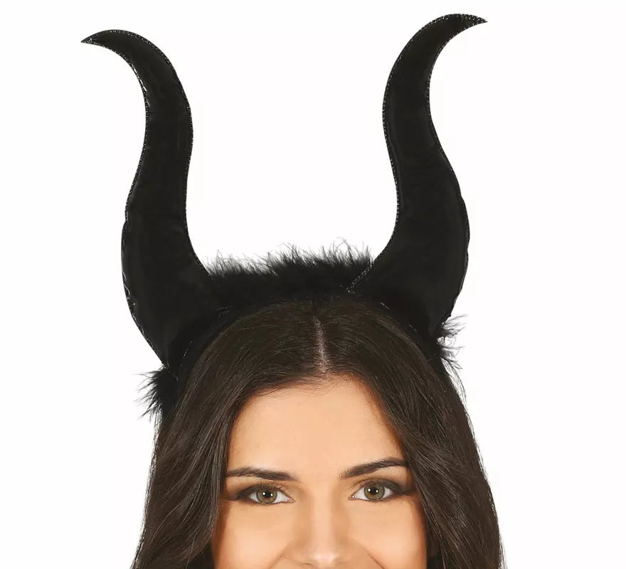 Translation missing: es.Diadema Demonio Negra con Cuernos Altos