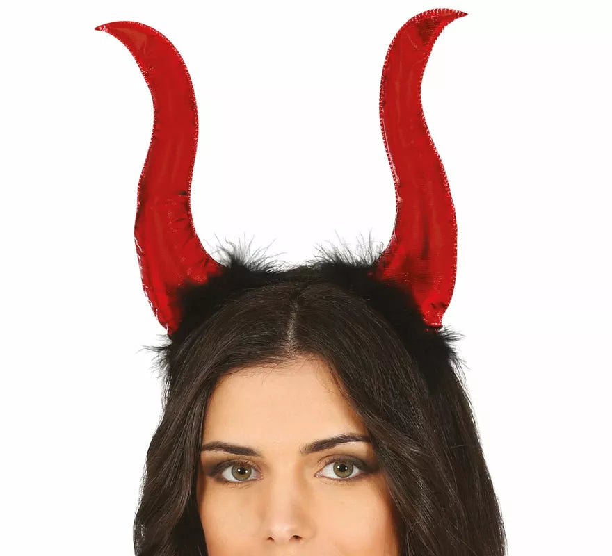 Translation missing: es.Diadema Demonio Roja con Cuernos Altos