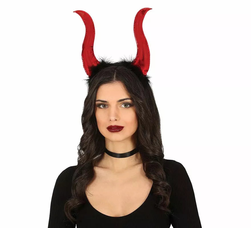 Translation missing: es.Diadema Demonio Roja con Cuernos Altos