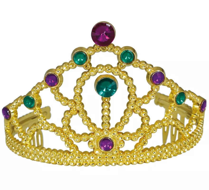 Translation missing: es.Diadema dorada con Piedras multicolores infantil