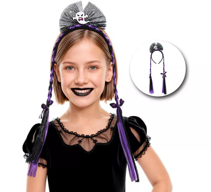 Translation missing: es.Diadema Fantasma con Dos Trenzas Infantil