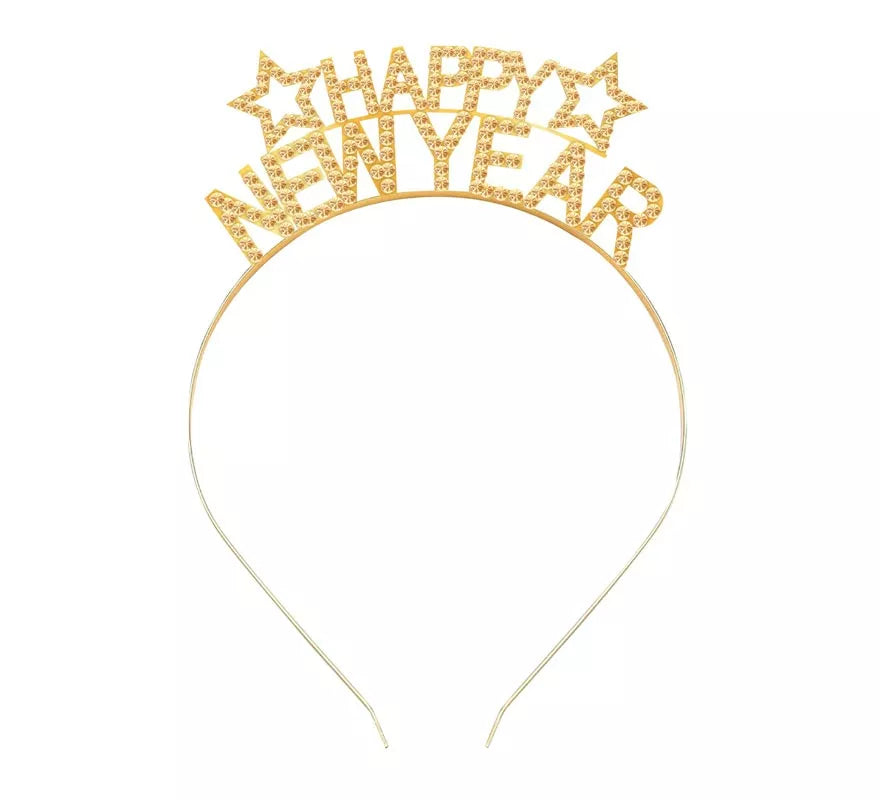 Translation missing: es.Diadema Happy New Year dorada