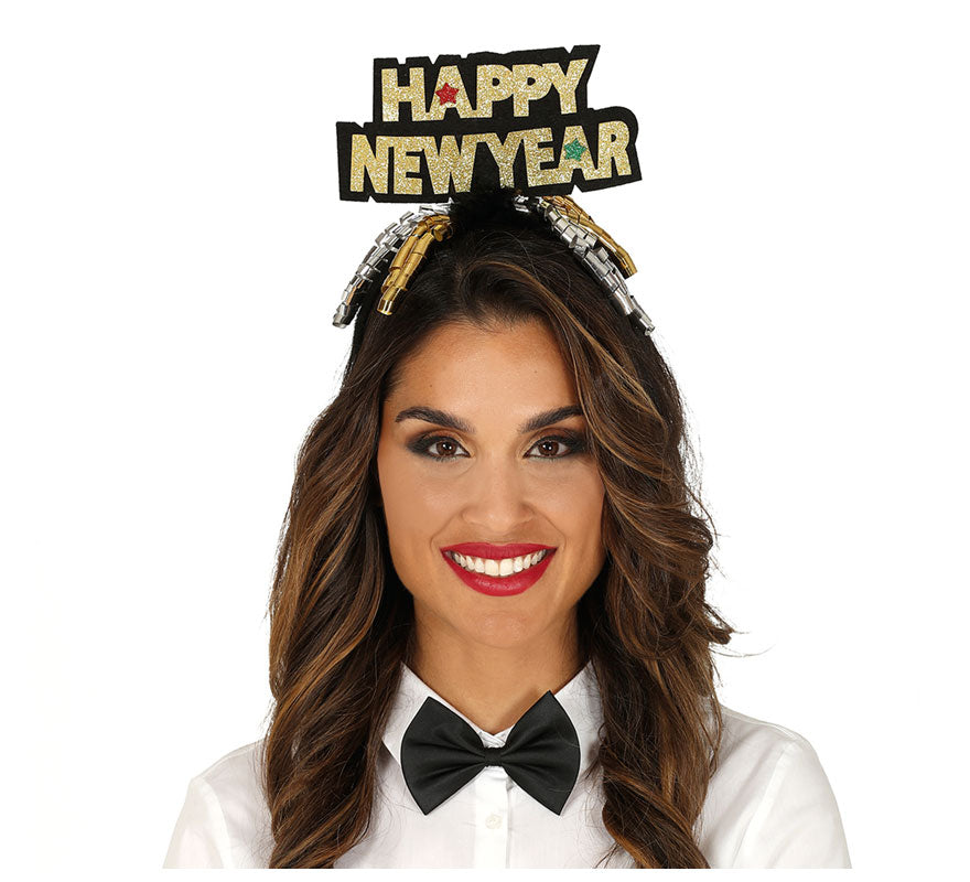 Translation missing: es.Diadema 'Happy New Year' Plata y Oro Surtidos