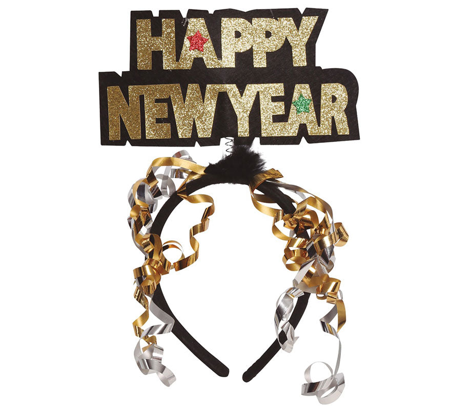 Diadema 'Happy New Year' Plata y Oro Surtidos
