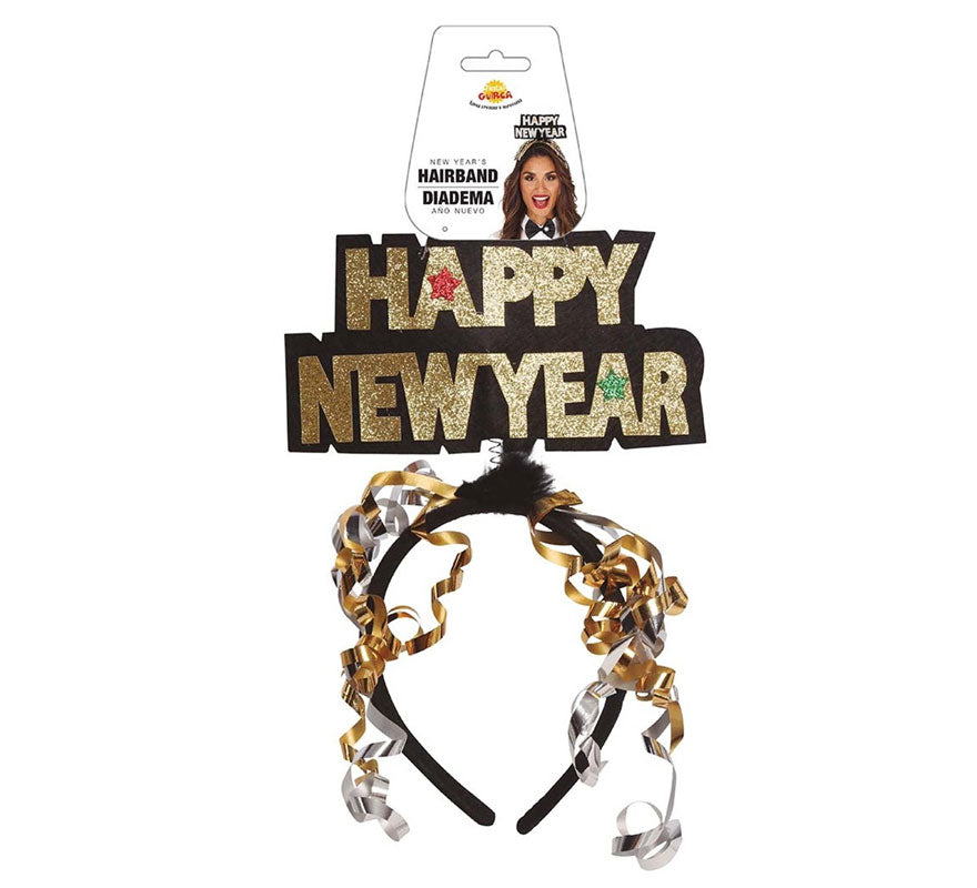 Diadema 'Happy New Year' Plata y Oro Surtidos