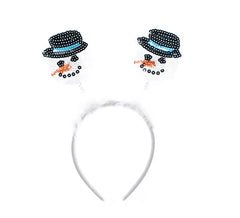 Diadema Muñecos de Nieve con Lentejuelas