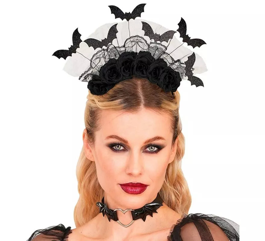 Translation missing: es.Diadema Murciélagos y Rosas negras