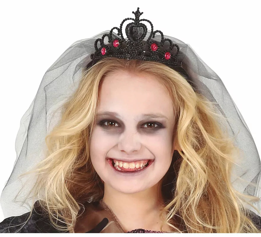 Translation missing: es.Diadema Negra de Princesa Fantasma con Velo