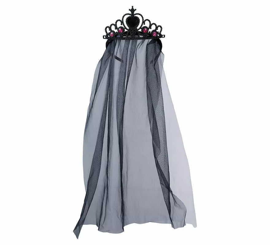 Translation missing: es.Diadema Negra de Princesa Fantasma con Velo