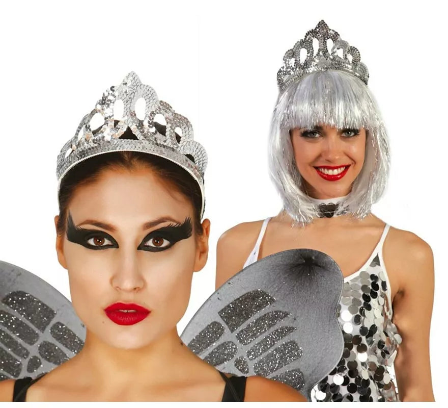 Translation missing: es.Diadema Plata lentejuelas