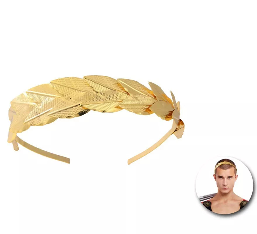 Translation missing: es.Diadema Romana hojas de laurel doradas