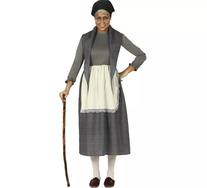 Disfraz de Abuela Gris para mujer