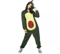Disfraz de Aguacate Verde Oscuro con capucha para mujer
