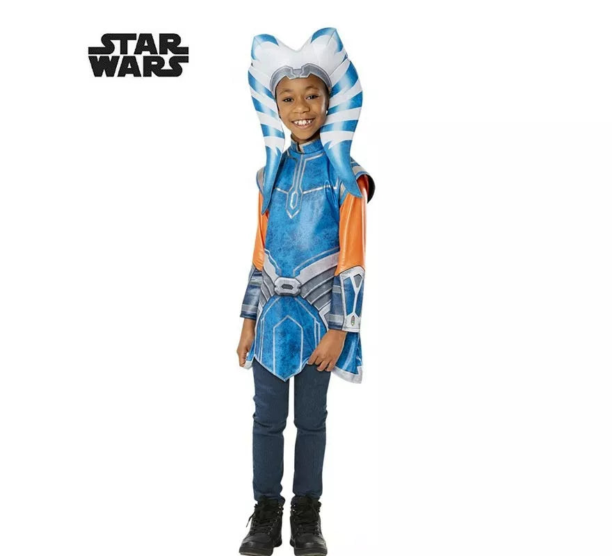 Translation missing: es.Disfraz de Ahsoka Tano Star Wars clásica con tocado para niña