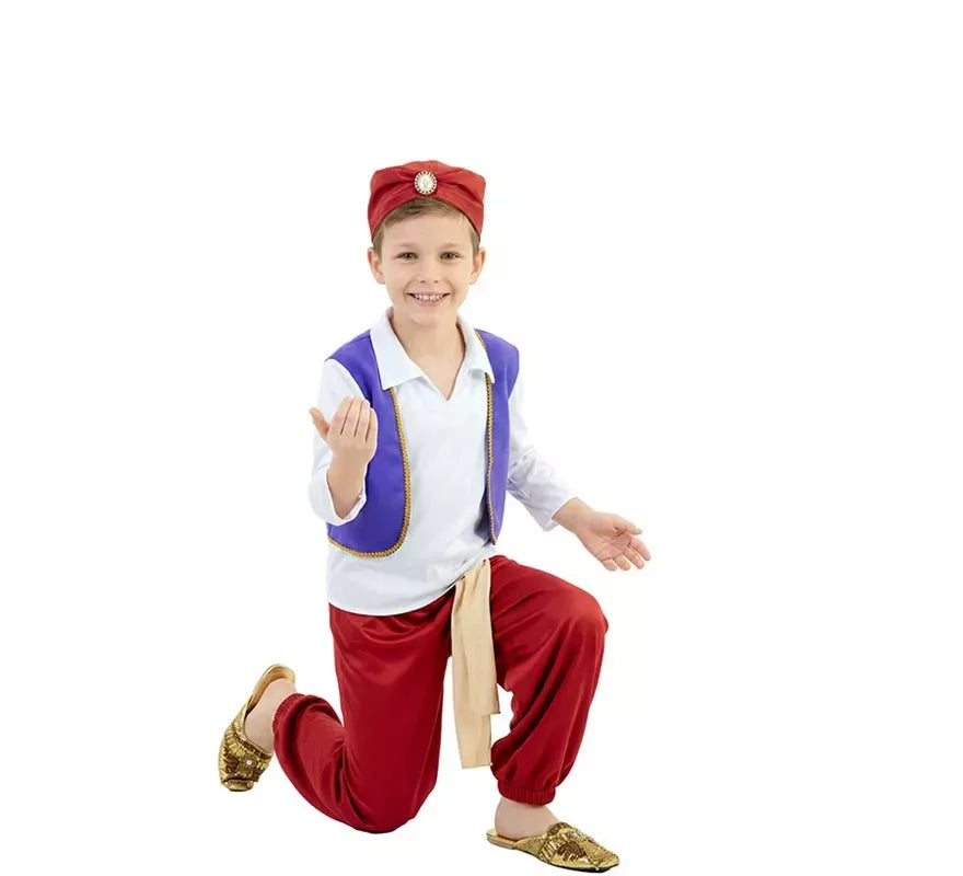 Translation missing: es.Disfraz de Aladino Rojo y Blanco para niño