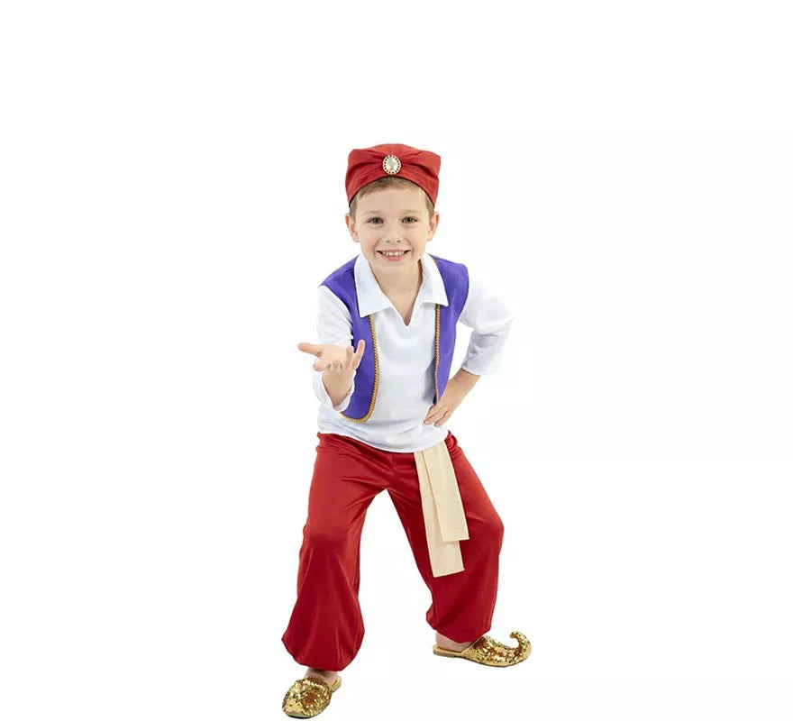 Translation missing: es.Disfraz de Aladino Rojo y Blanco para niño