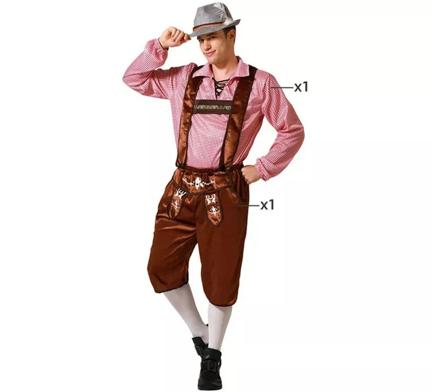 Translation missing: es.Disfraz de Alemán Tradicional Marrón para hombre