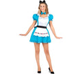 Disfraz de Alicia clásico azul y blanco para mujer