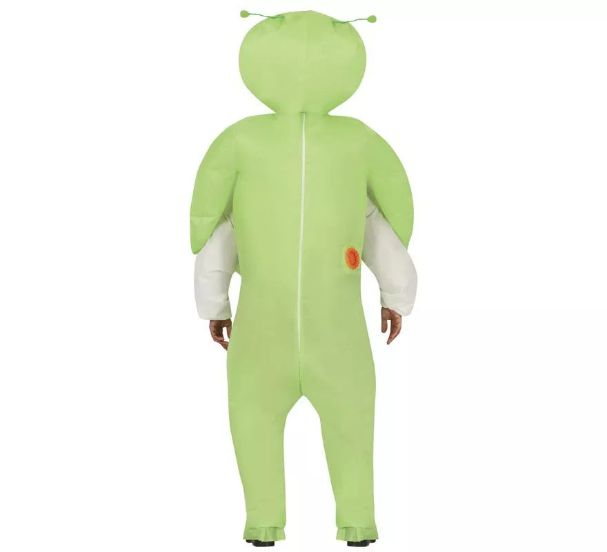 Disfraz de Alien verde hinchable o inflable para hombre