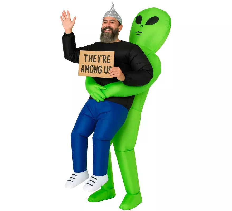 Translation missing: es.Disfraz de Alíen verde Hinchable para hombre