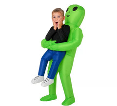 Disfraz de Alíen verde Hinchable para niño