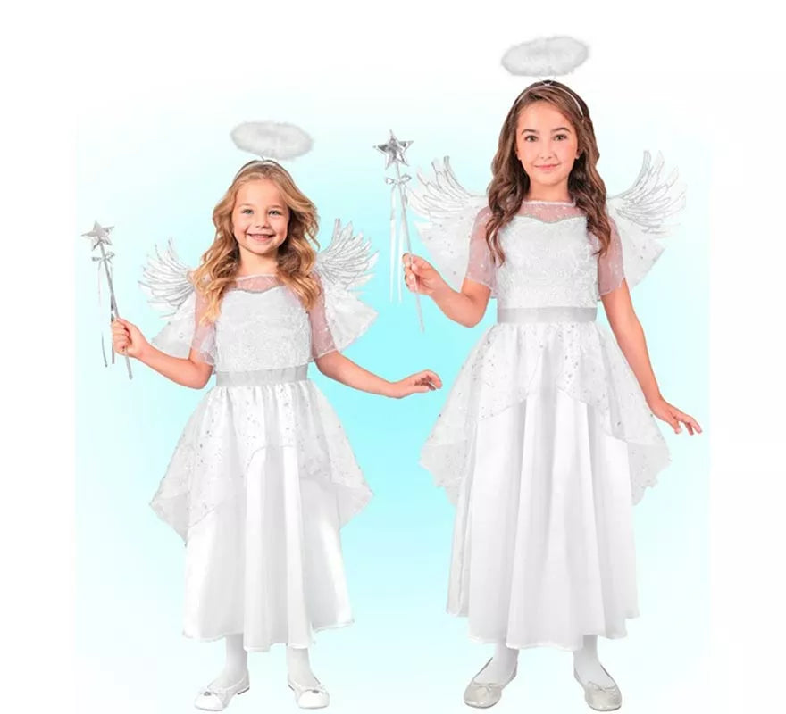 Translation missing: es.Disfraz de Ángel blanco para niña