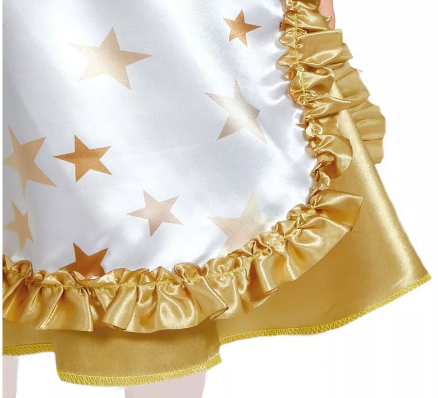 Translation missing: es.Disfraz de Ángel dorado en vestido blanco para bebé
