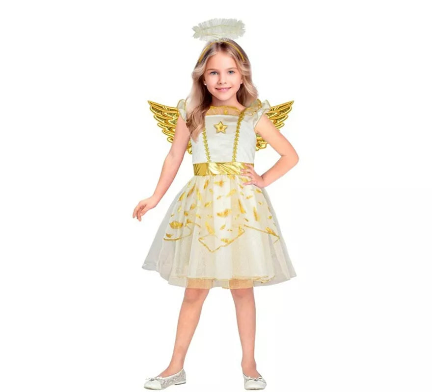 Translation missing: es.Disfraz de Ángel dorado para niña