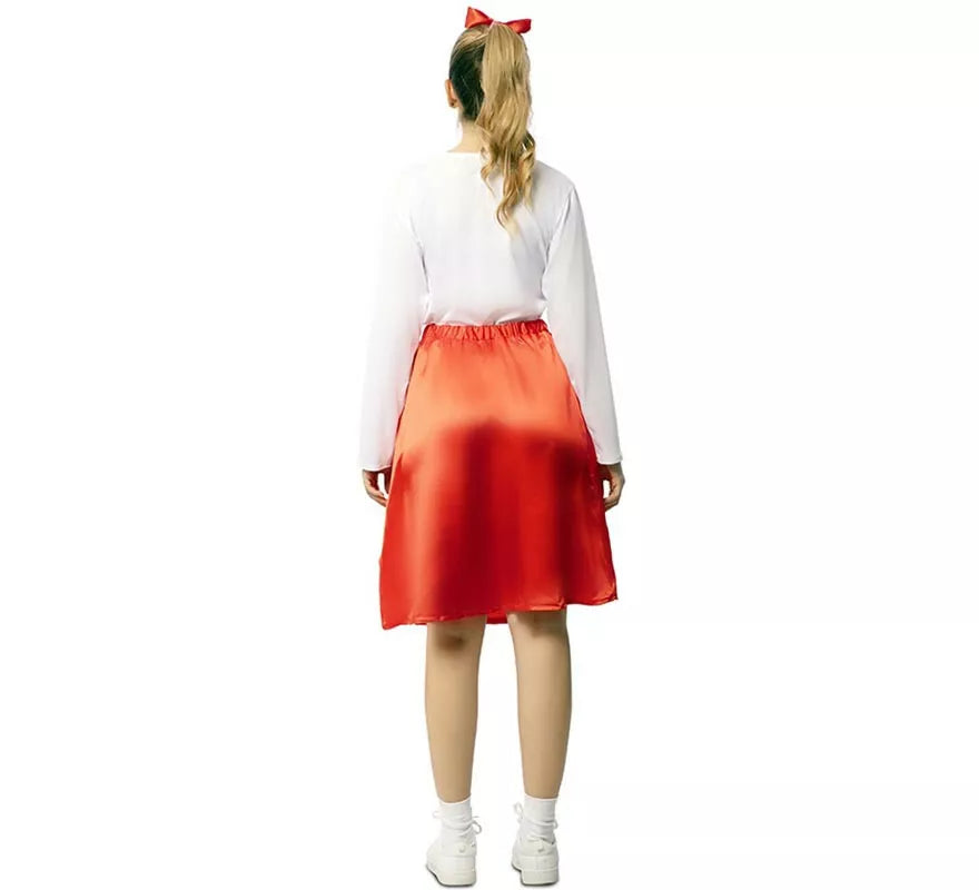Translation missing: es.Disfraz de Animadora años 50 rojo y blanco para mujer