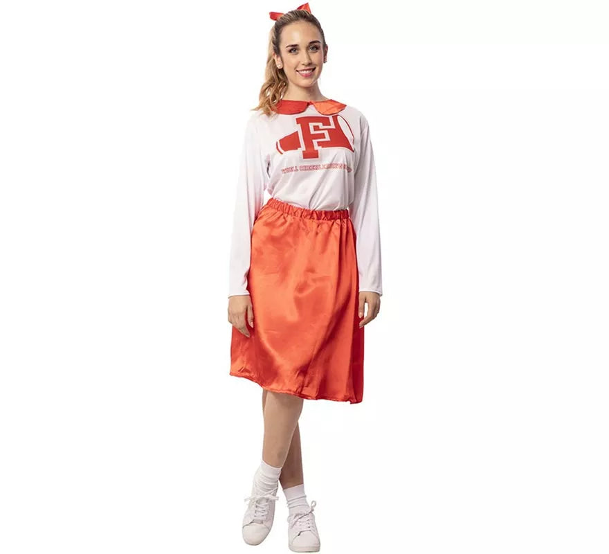 Translation missing: es.Disfraz de Animadora años 50 rojo y blanco para mujer