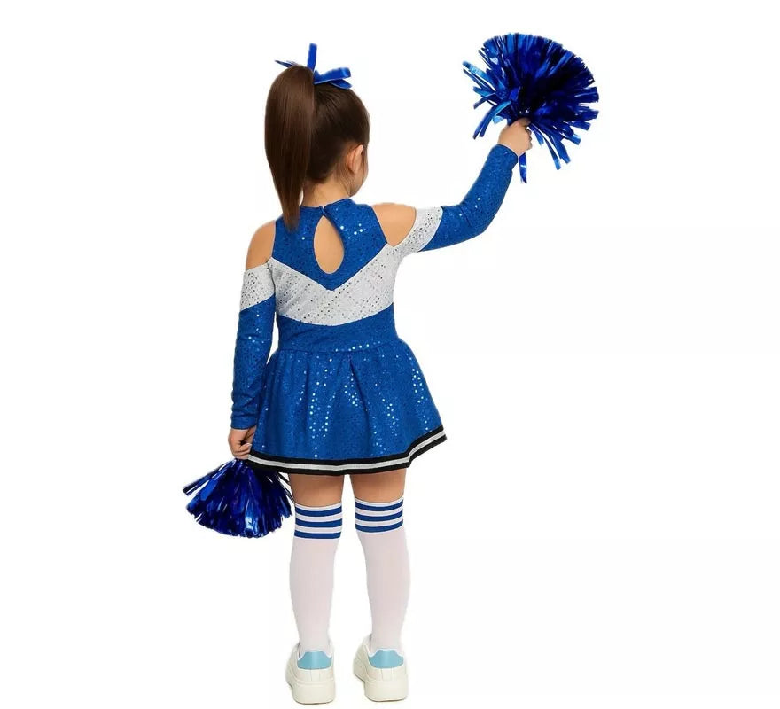 Translation missing: es.Disfraz de Animadora azul para niña