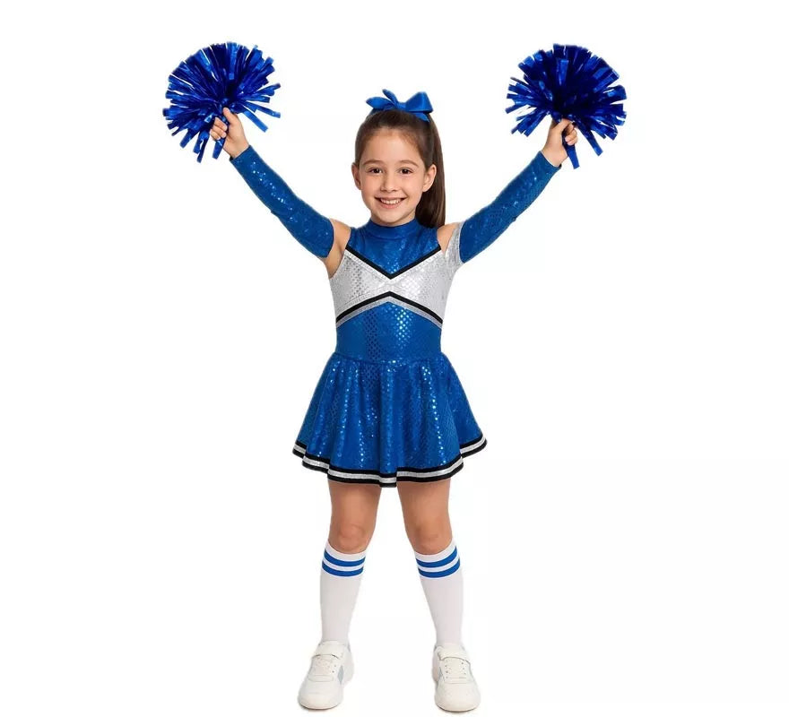 Translation missing: es.Disfraz de Animadora azul para niña