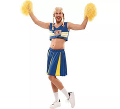 Disfraz de Animadora Azul y Amarilla para hombre