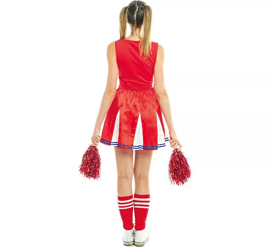 Translation missing: es.Disfraz de Animadora blanco y rojo para mujer