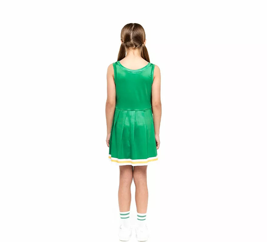 Translation missing: es.Disfraz de Animadora Cheerleader verde para niña