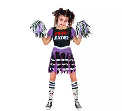 Disfraz de Animadora Cheerleader Zombie para niña