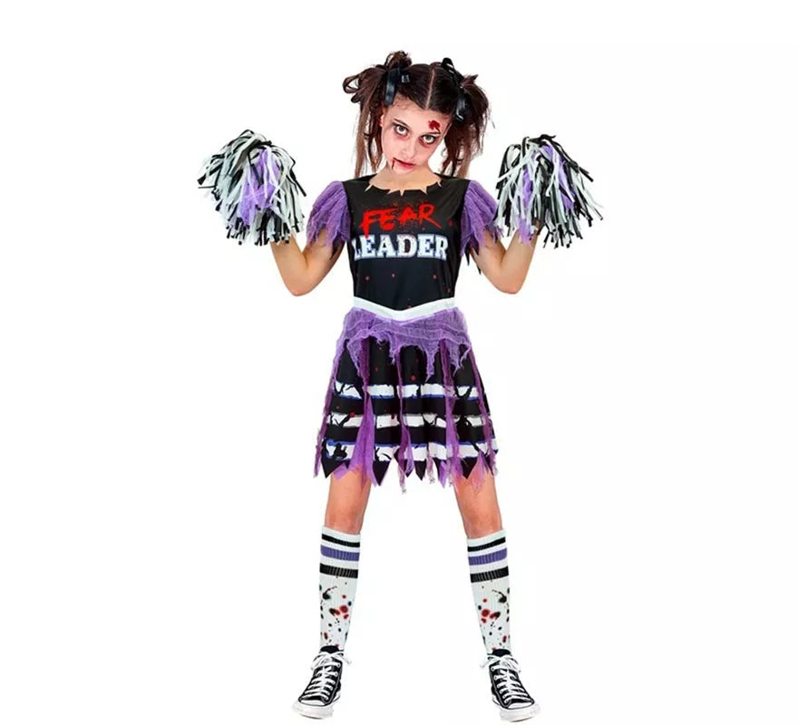 Translation missing: es.Disfraz de Animadora Cheerleader Zombie para niña