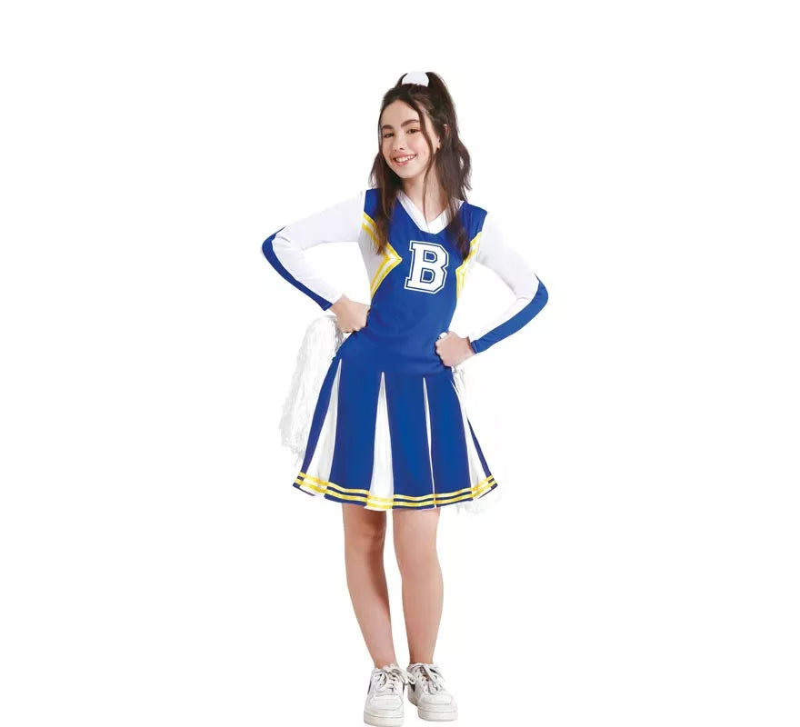 Translation missing: es.Disfraz de Animadora del Equipo Azul para adolescente