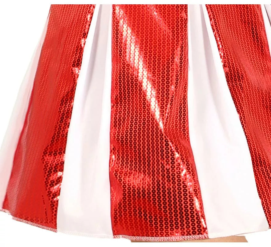 Translation missing: es.Disfraz de Animadora roja con lentejuelas para mujer