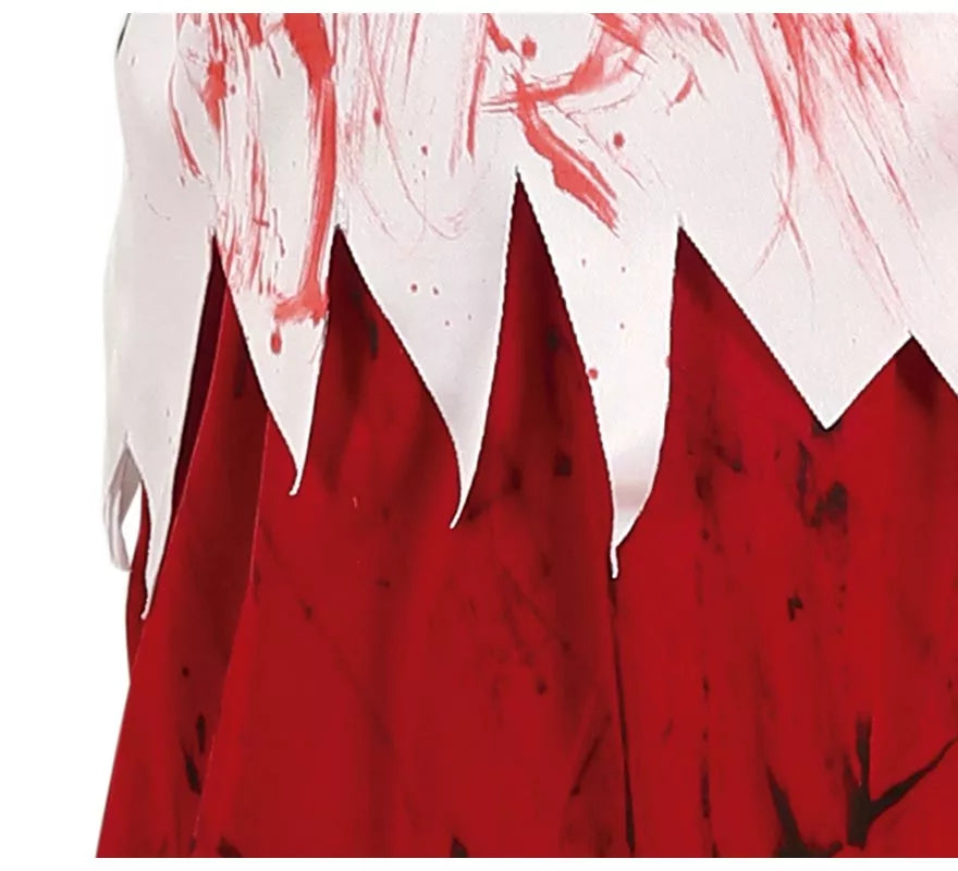 Disfraz de Animadora Roja y Blanco Zombie para niña