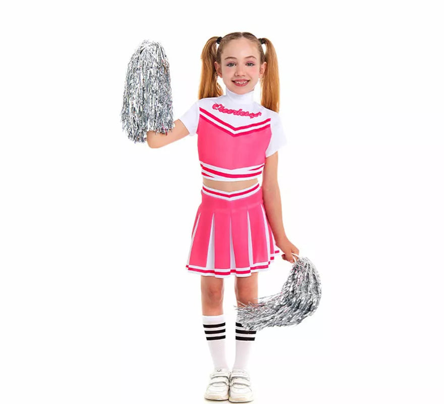 Translation missing: es.Disfraz de Animadora rosa para niña