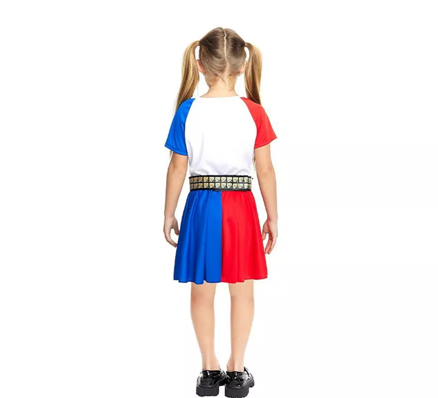 Translation missing: es.Disfraz de Animadora Sádica bicolor para niña y adolescente
