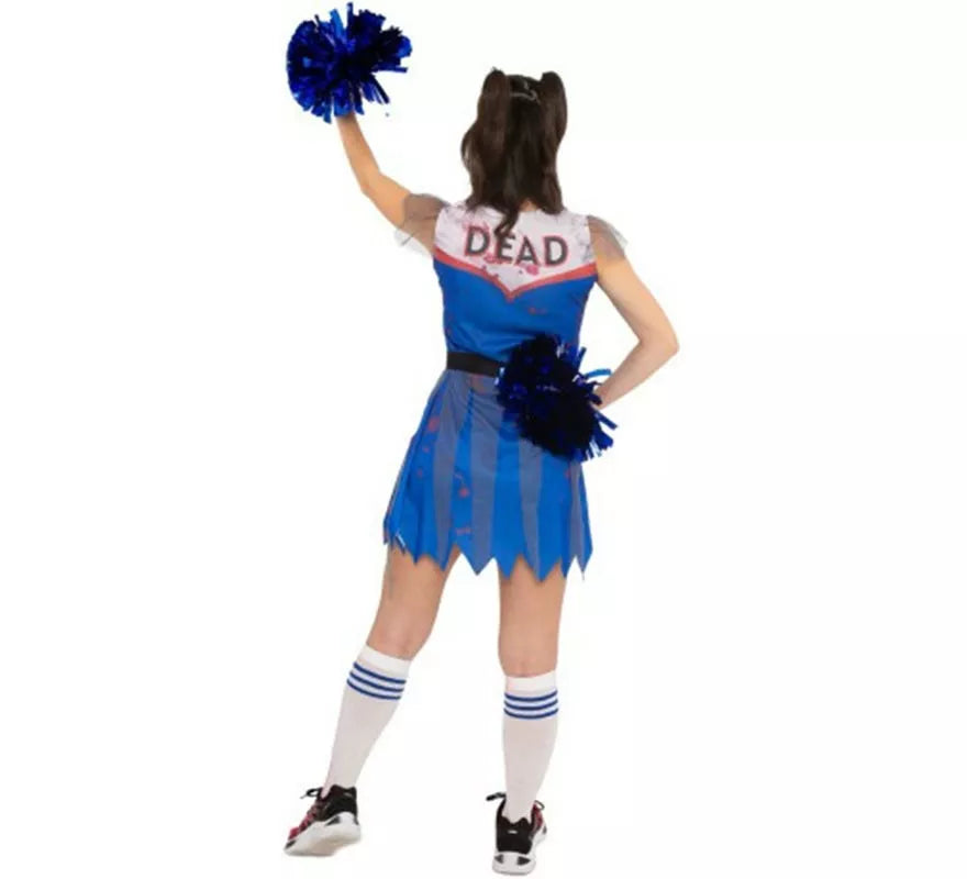 Translation missing: es.Disfraz de Animadora Zombie azul para mujer