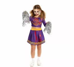 Disfraz de Animadora Zombie Ensangrentada para niña