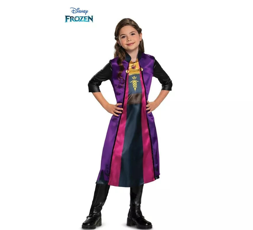 Translation missing: es.Disfraz de Anna Viajera Disney Básico plus para niña