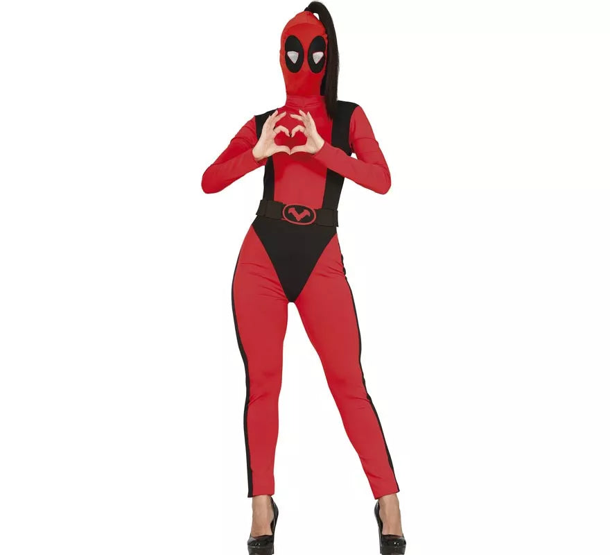 Translation missing: es.Disfraz de Anti heroína Roja para mujer