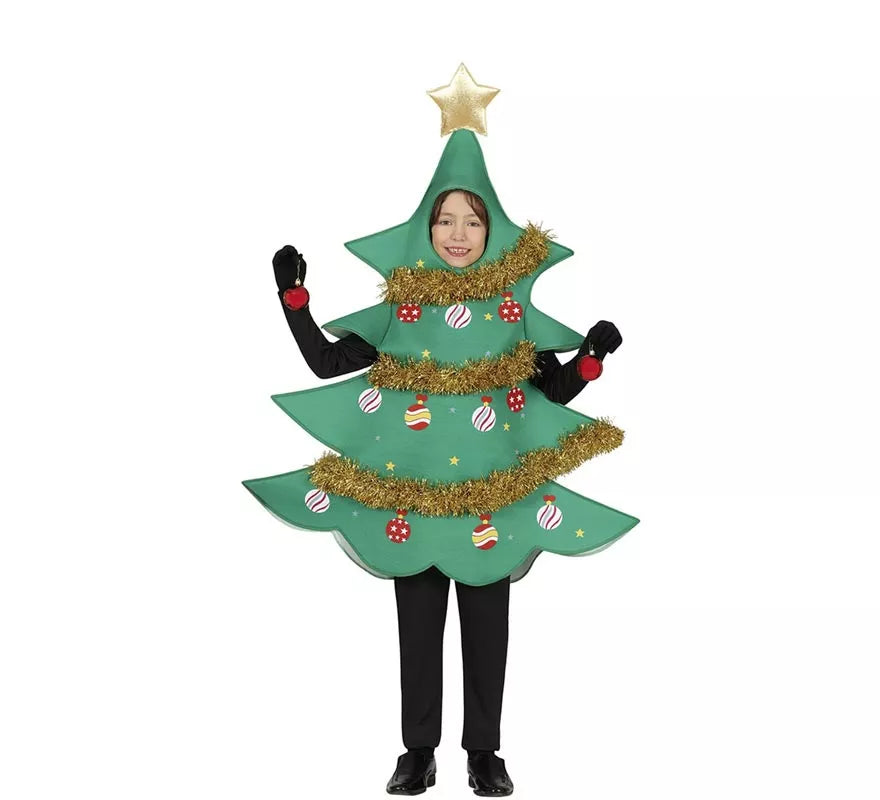 Translation missing: es.Disfraz de Árbol de Navidad decorado con estrella para niños