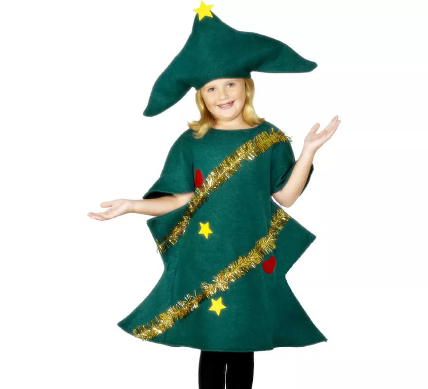 Disfraz de Árbol de Navidad Verde para niños
