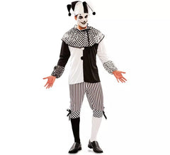 Disfraz de Arlequín Blanco y Negro para hombre