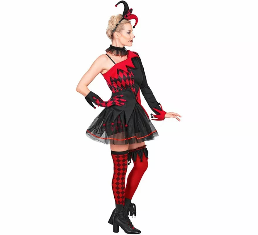 Disfraz de Arlequina Siniestra para mujer